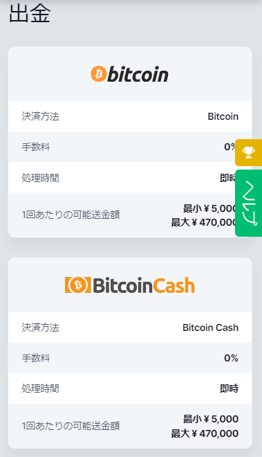 ビットスターズの出金時間