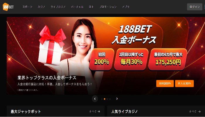 188BETの魅力的な特徴！